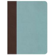 Life Essentials Study Bible, Brown/Blue LeatherTouch Indexed Biblical Principles to Live By