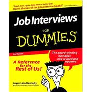 Job Interviews For Dummies<sup>®</sup>, 2nd Edition