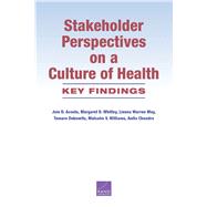 Stakeholder Perspectives on a Culture of Health Key Findings