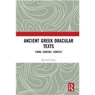 Ancient Greek Oracular Texts book cover, ISBN 9781032892269