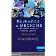 Research in Medicine: Planning a Project â€“ Writing a Thesis