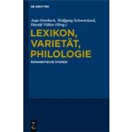 Lexikon, Varietaet, Philologie