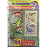Book to Color Play Set: Dinosaurs with Toys, Stickers and Giant Poster