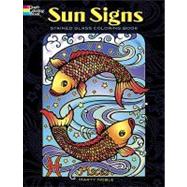 Sun Signs Stained Glass Coloring Book