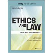 Ethics and Law for School Psychologists,9781119622307