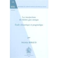 Les Interjections Du Theatre Grec Antique,9789042922310