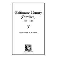 Baltimore County Families, 1659-1759