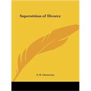 Superstition of Divorce, 1920
