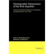Demographic Dimensions of the New Republic: American Interregional Migration, Vital Statistics and Manumissions 1800-1860