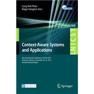 Context-Aware Systems and Applications