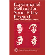 Experimental Methods for Social Policy Research