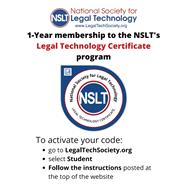 NSLT Legal Technology Certificate (UPC 754436666711)