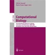 Computational Biology: First International Conference on Biology, Informatics, and Mathematics, Jobim 2000, Montpellier, France, May 3-5, 2000 Selected Papers