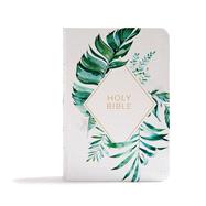 KJV On-the-Go Bible, White Floral Textured LeatherTouch Red Letter, Easy-to-Carry, Smythe Sewn, Teen Bible, Double Column, Presentation Page, Ribbon Marker, Student's Bible, Great Value