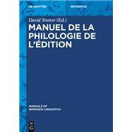 Manuel De La Philologie De L’edition