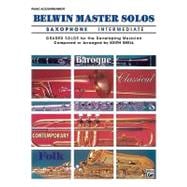 Belwin Master Solos Vol. 1 : Alto Saxophone - Piano (Intermediate)