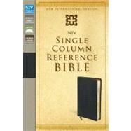 Holy Bible: New International Version Ebony Premium Leather Single-Column Reference Bible