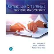 Contract Law for Paralegals Traditional and e-Contracts