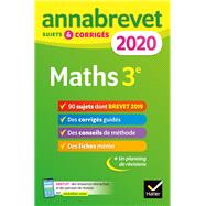 Annales du brevet Annabrevet 2020 Maths 3e