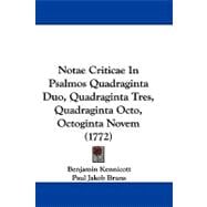 Notae Criticae in Psalmos Quadraginta Duo, Quadraginta Tres, Quadraginta Octo, Octoginta Novem