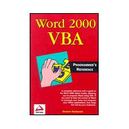 Word 2000 Vba Programmer's Reference