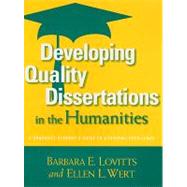Developing Quality Dissertations in the Humanities