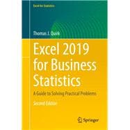 Excel 2019 for Business Statistics book cover, ISBN 9783030392604