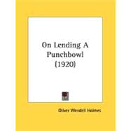 On Lending A Punchbowl 1920