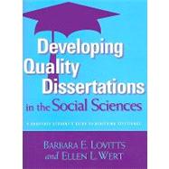 Developing Quality Dissertations in the Social Sciences
