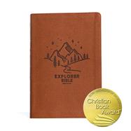 CSB Explorer Bible for Kids, Brown Mountains LeatherTouch Placing God's Word in the Middle of God's World
