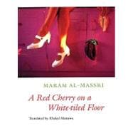 A Red Cherry on a White-tiled Floor