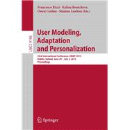 User Modeling, Adaptation and Personalization
