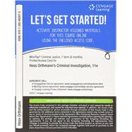 MindTap Criminal Justice, 1 term (6 months) Printed Access Card for Hess/Hess Orthmann/Cho's Criminal Investigation, 11th