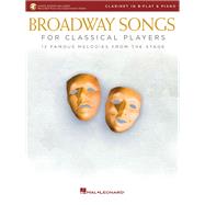 Broadway Songs for Classical Players - Clarinet and Piano With online audio of piano accompaniments