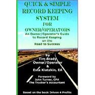 Quick and Simple Record Keeping : For Owner/Operators