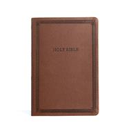 CSB Large Print Thinline Bible, Brown LeatherTouch, Value Edition