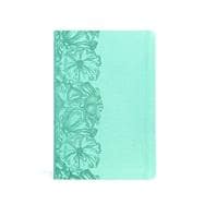CSB Large Print Thinline Bible, Light Teal LeatherTouch, Value Edition