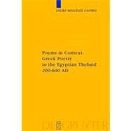 Poems in Context book cover, ISBN 9783110202731
