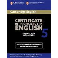 Cambridge Certificate of Proficiency in English 5 Student's Book with Answers: Examination Papers from University of Cambridge ESOL Examinations