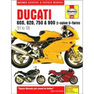 Ducati 600, 620, 750 & 900 2-valve V-twins '91 to '05