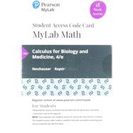 MyLab Math with Pearson eText -- 18 Week Standalone Access Card -- for Calculus for Biology and Medicine