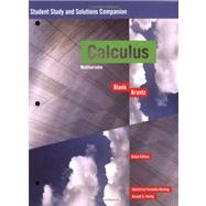 Calculus, Multivariable Student Study and Solutions Companion