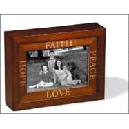 Faith, Hope, Love, Peace Walnut Frame