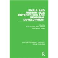Small and Medium Size Enterprises and Regional Development book cover, ISBN 9781138682795