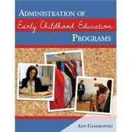 Administration of Early Childhood Education Programs, Vitalsource eBook (180 Day Access)