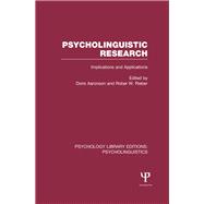 Psycholinguistic Research (PLE: Psycholinguistics)