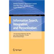 Information Search, Integration, and Personlization