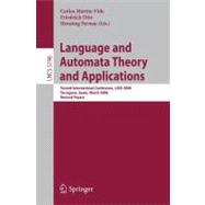 Language and Automata Theory and Applications,9783540882817