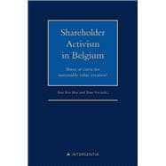 Shareholder Activism in Belgium Boon or curse for sustainable value creation?