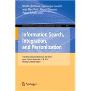 Information Search, Integration, and Personlization